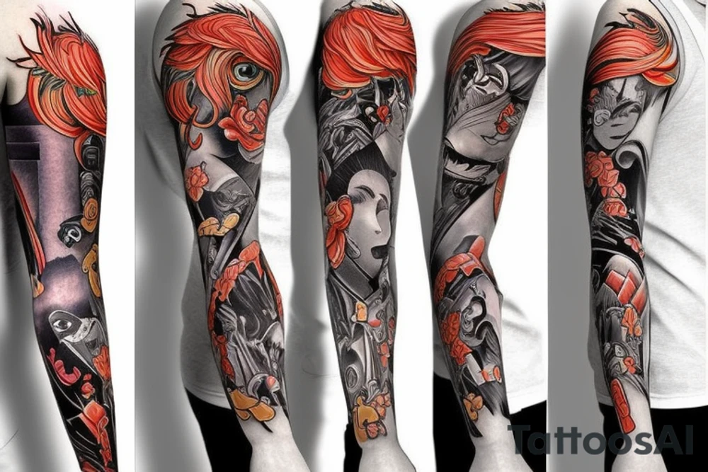 Anime Sleeve tattoo idea