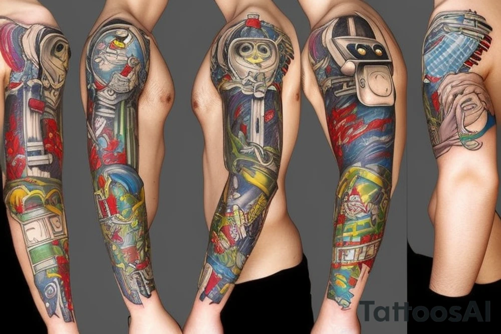 Video Game Sleeve tattoo idea