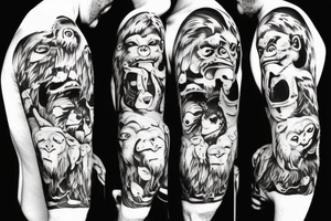 Monkey with word Kurt tattoo idea