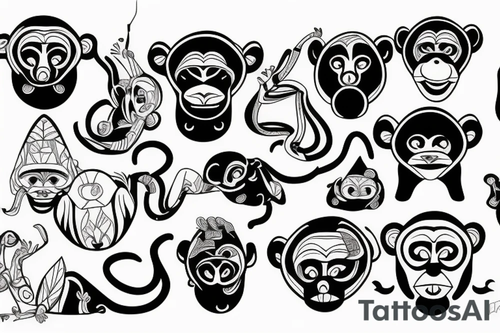Monkey tattoo idea