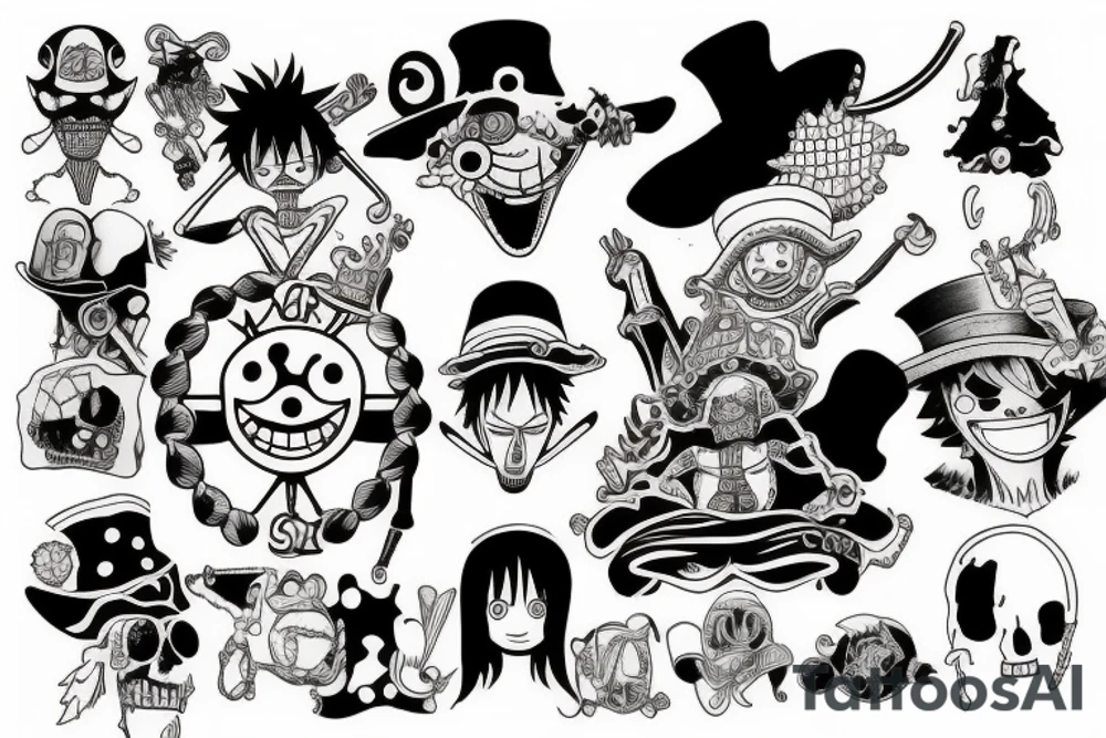 One piece tattoo idea