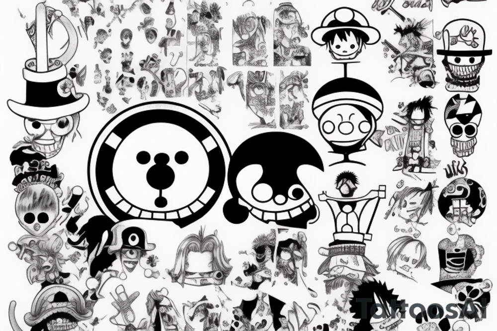 One piece tattoo idea