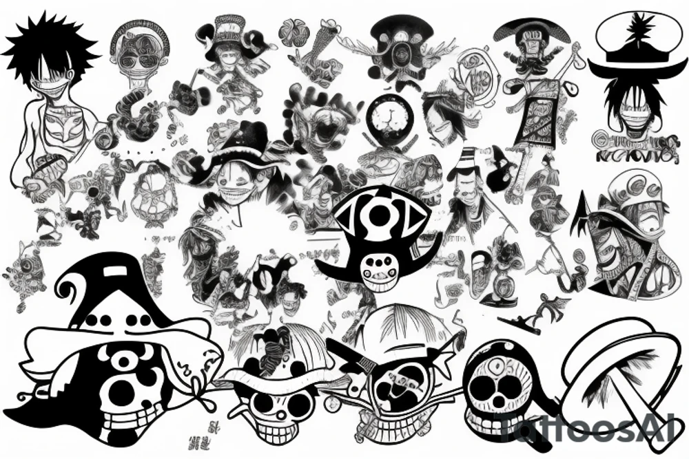 One piece tattoo idea