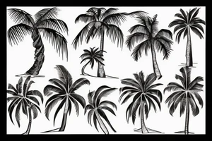 a design involving a palm tree and a maple tree tattoo idea