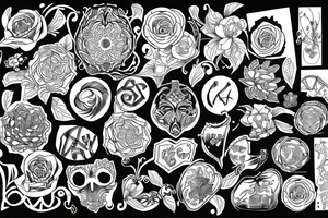 Black patterns tattoo idea