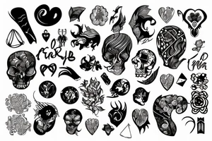 Black patterns tattoo idea