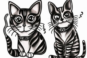 Funny cat smoking weed tattoo idea