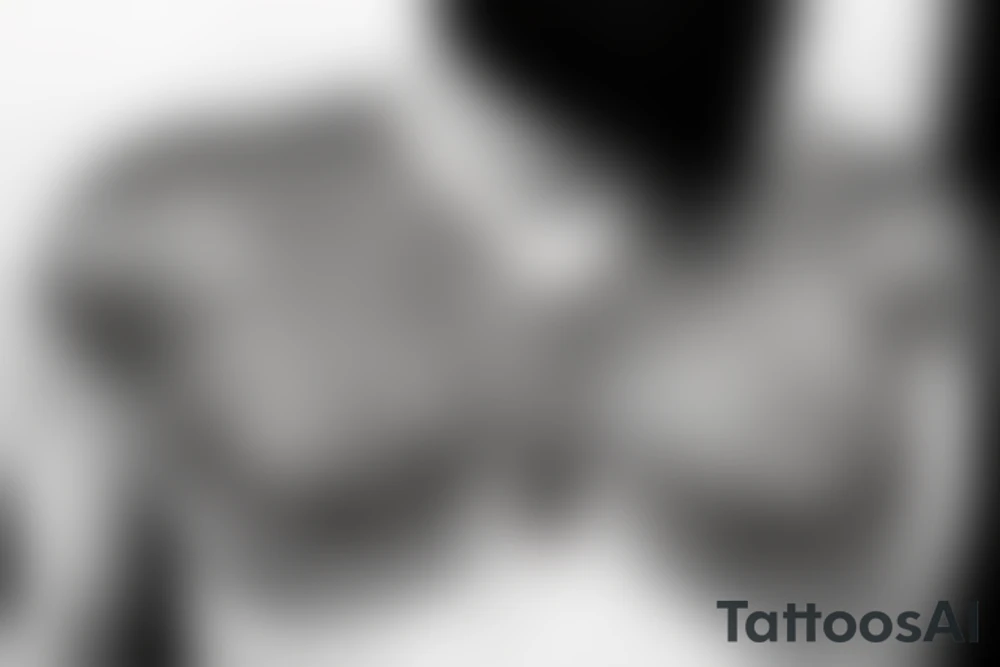 greek themed chest piece covering whole of chest tattoo idea