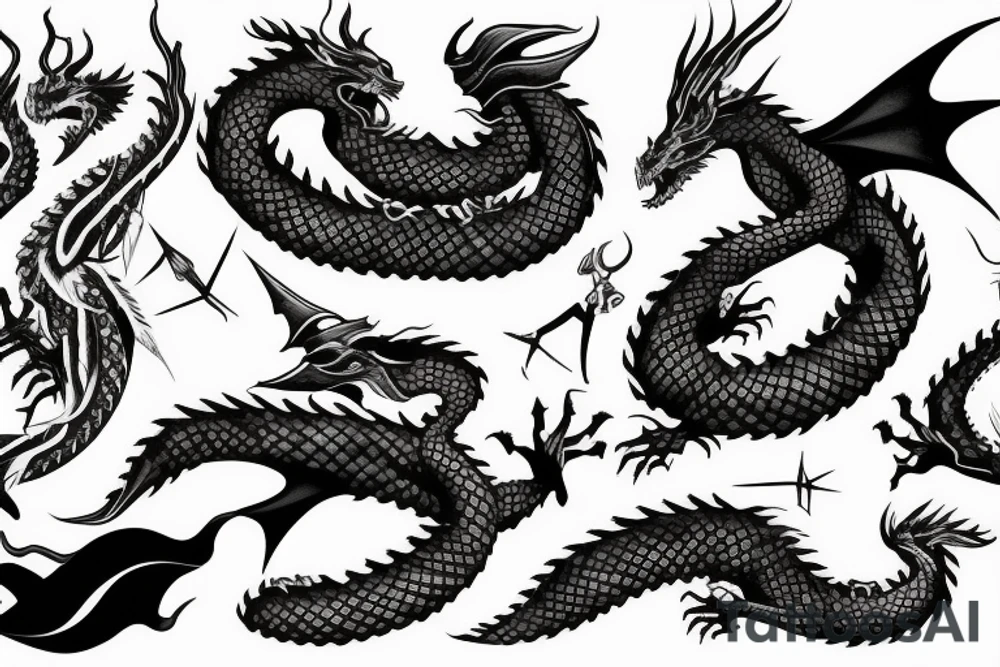 Nordic dragon tattoo idea