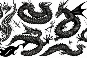 Nordic dragon tattoo idea