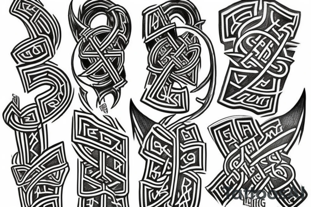 viking runes tattoo idea