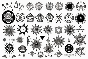 Natal chart with rising Taurus, sun in Aries, moon in Virgo, mars in Virgo, Venus in pisces and Mercury on Aries tattoo idea