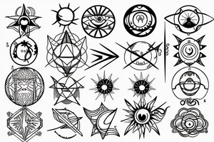 Natal chart with rising Taurus, sun in Aries, moon in Virgo, mars in Virgo, Venus in pisces and Mercury on Aries tattoo idea