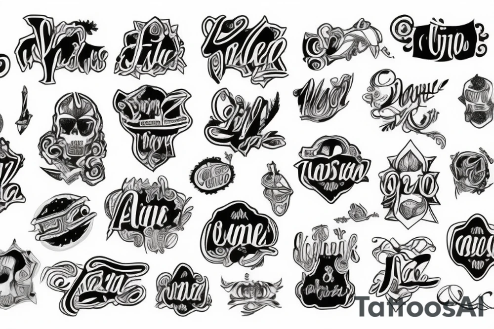 Cover up name tattoo idea