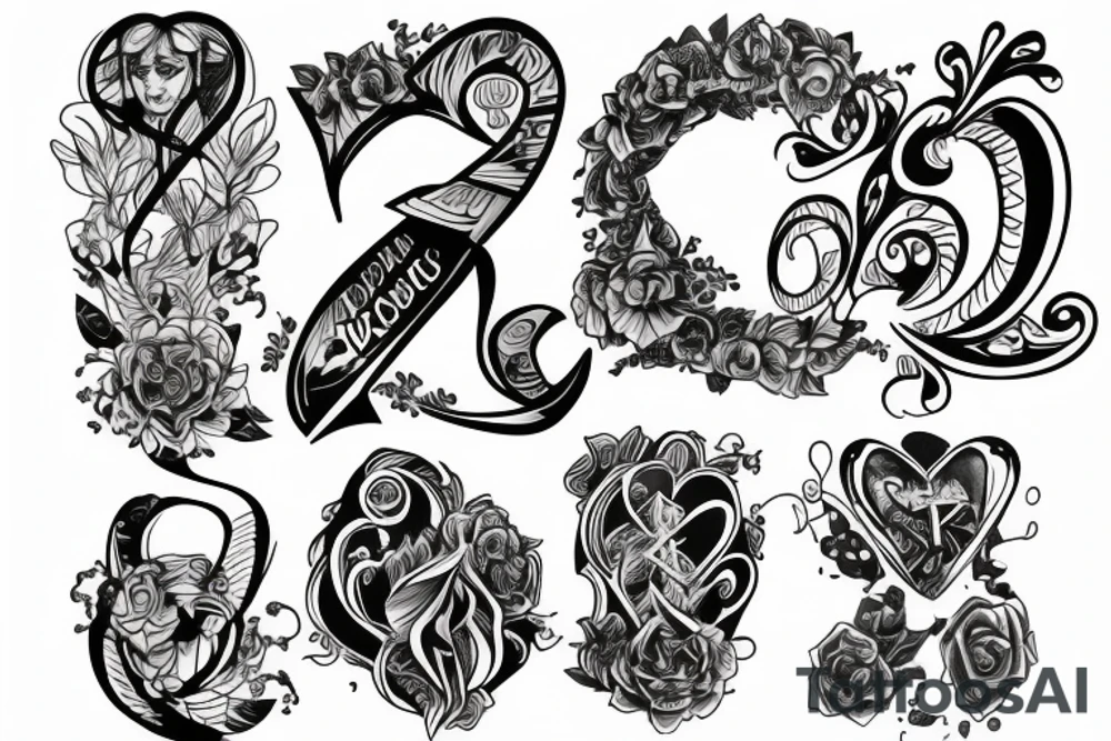 Cover up name tattoo idea