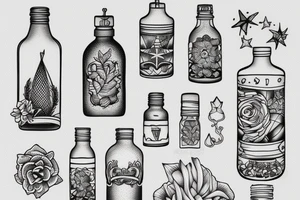 north sea in a bottle tattoo idea