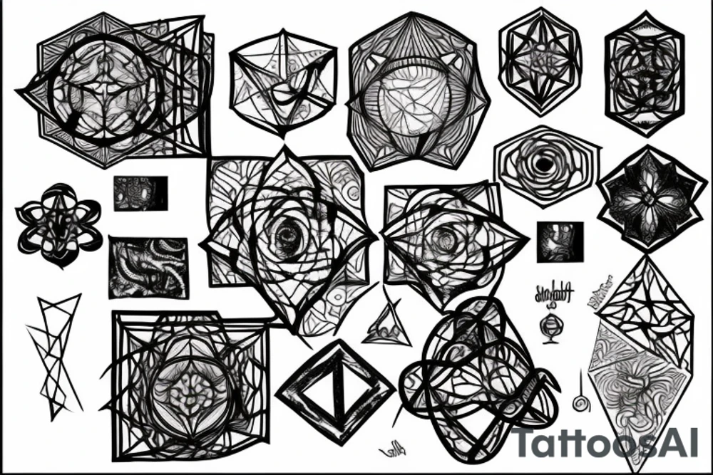 Metatron cube tattoo idea