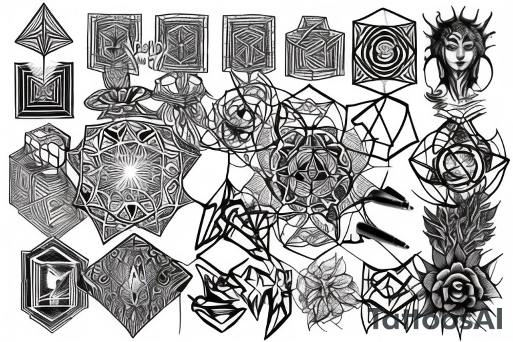 Metatron cube tattoo idea