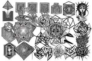 Metatron cube tattoo idea