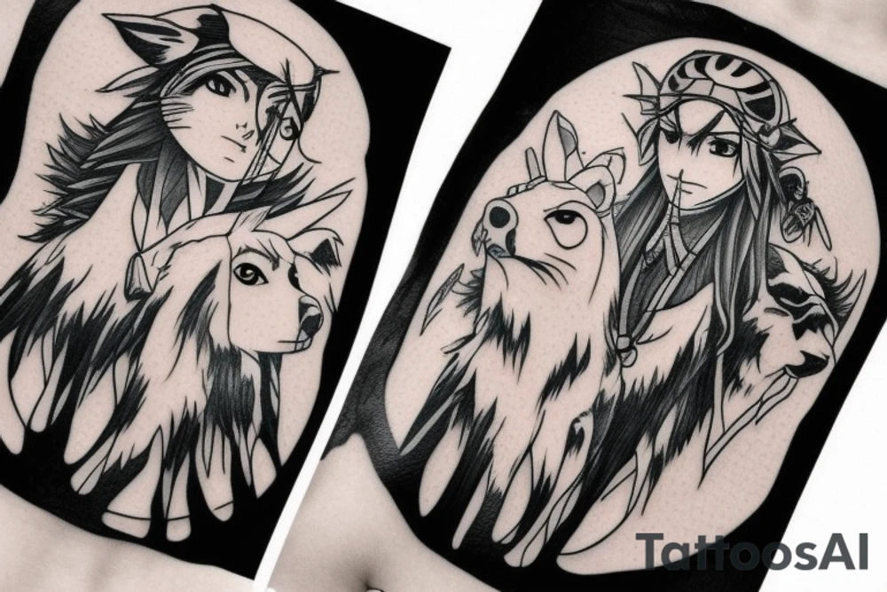 Princess mononoke tattoo idea