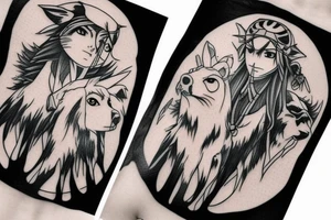 Princess mononoke tattoo idea