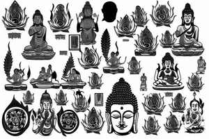 shiva and buddha tattoo idea