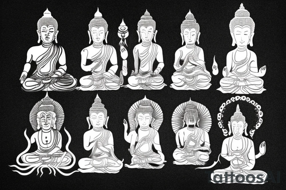 shiva and buddha tattoo idea