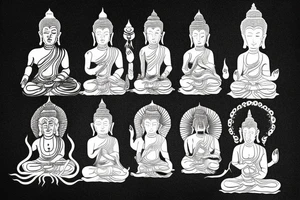 shiva and buddha tattoo idea