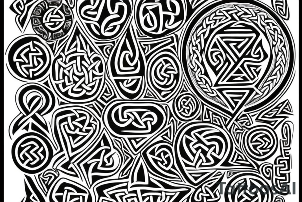 Middle Aztec or Celtic runes on the whole body tattoo idea Middle Aztec or Celtic runes on the whole body tattoo idea