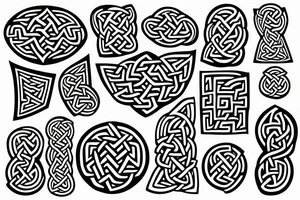 Middle Aztec or Celtic runes on the whole body tattoo idea