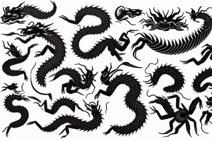 japanese dragon and scorpion tattoo idea