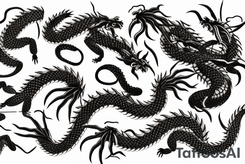 japanese dragon and scorpion tattoo idea
