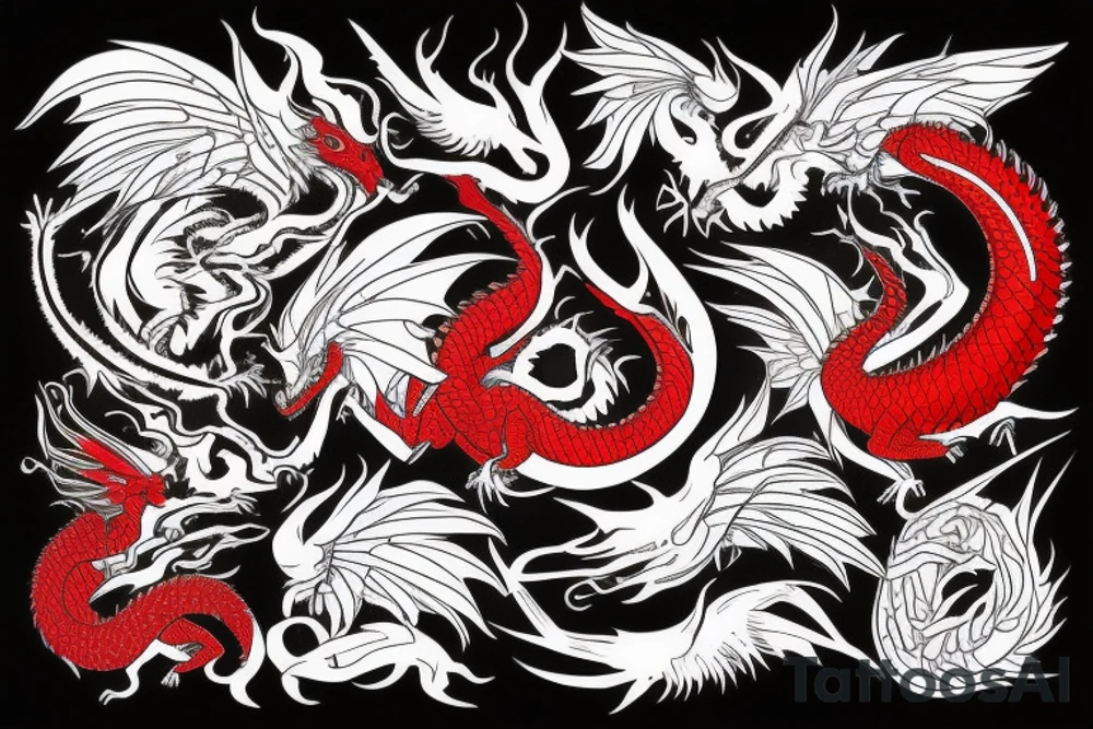 red
 dragon tattoo idea