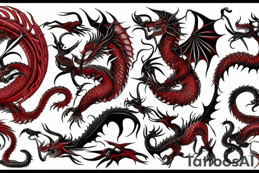 red
 dragon tattoo idea