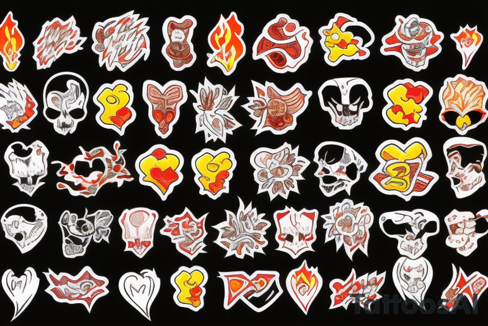 match on fire tattoo idea
