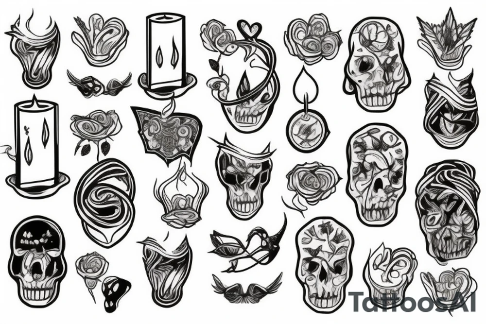 candle tattoo idea