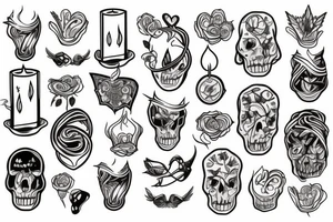 candle tattoo idea
