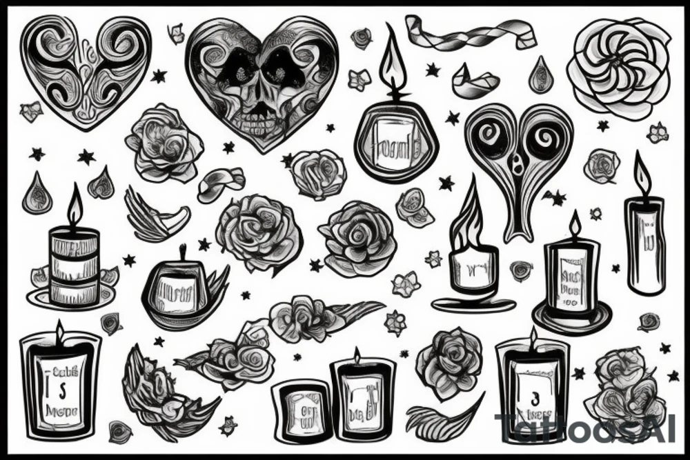 candle tattoo idea