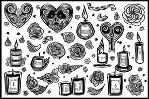 candle tattoo idea
