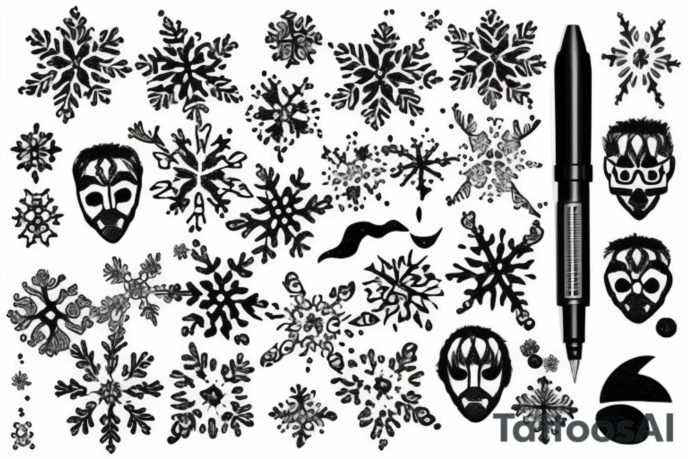 Kiss the snow tattoo idea
