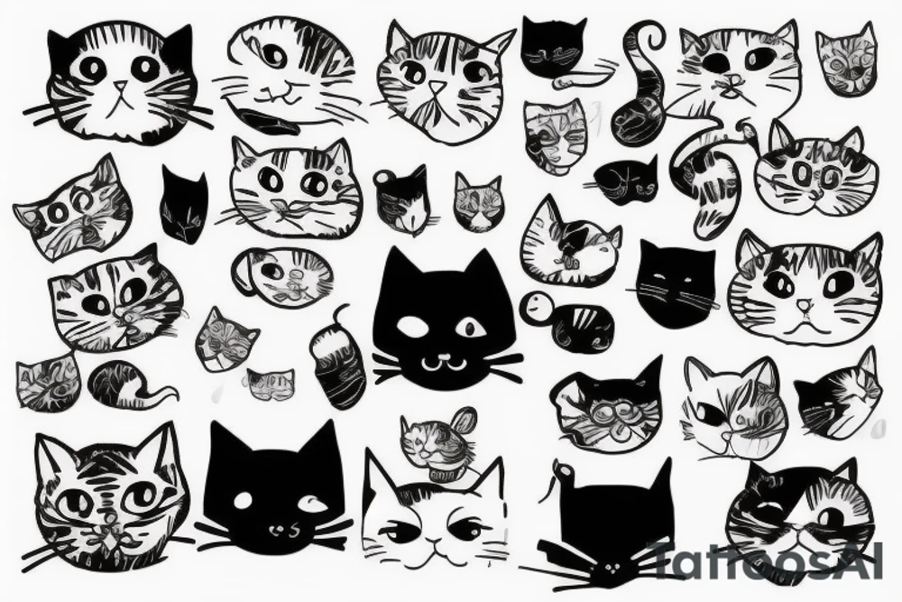 Smile cat tattoo idea