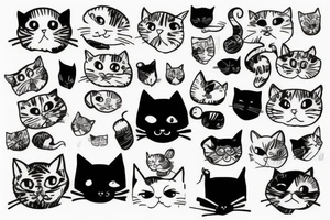 Smile cat tattoo idea