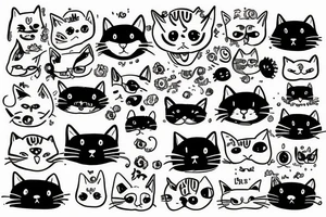Smile cat tattoo idea