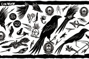 Crow with sickle tattoo idea