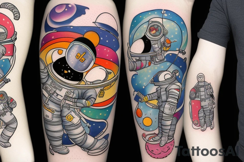 Cat-cosmonaut tattoo idea