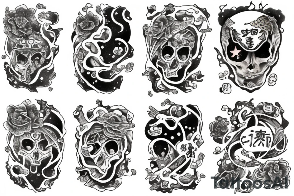 Lost human in cosmos tattoo idea