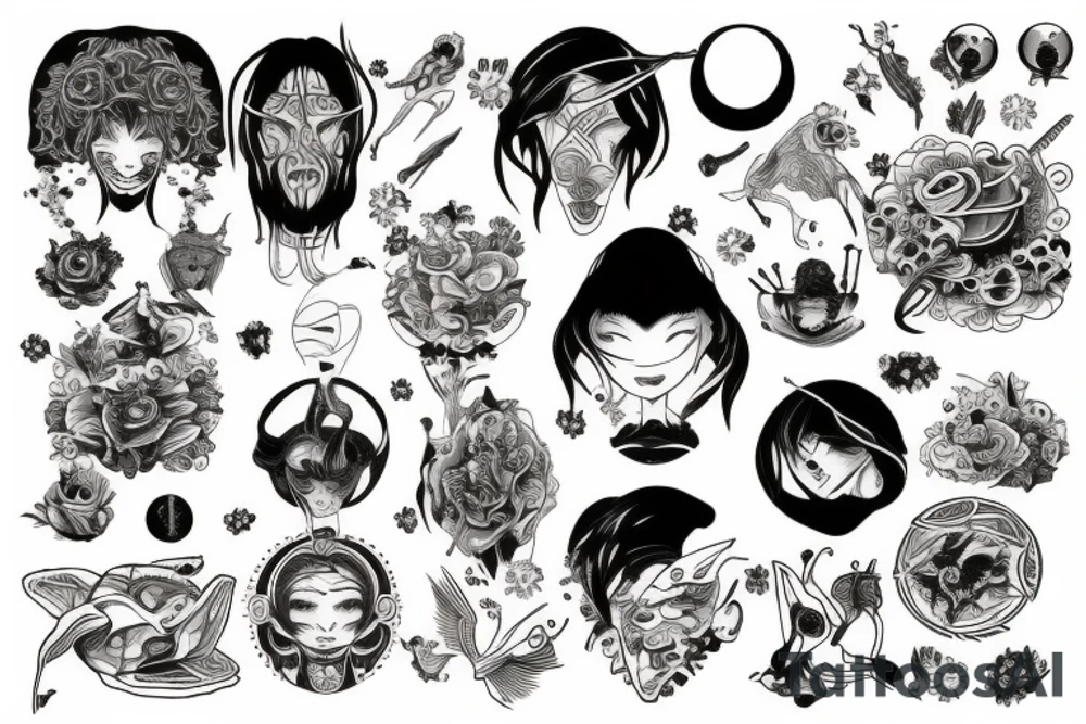 Lost human in cosmos tattoo idea