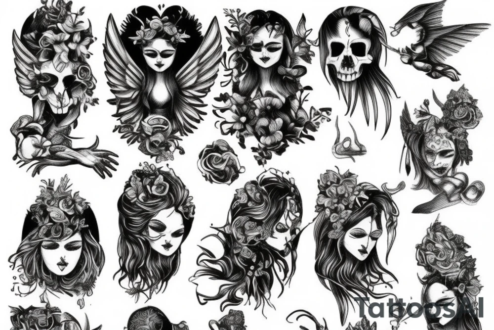 fallen angel tattoo idea