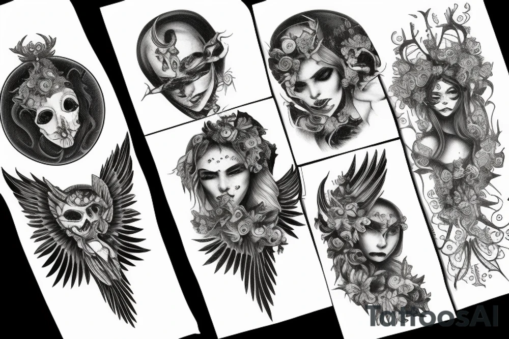 fallen angel tattoo idea
