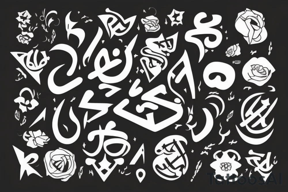 دختر با گل و تیغ tattoo idea